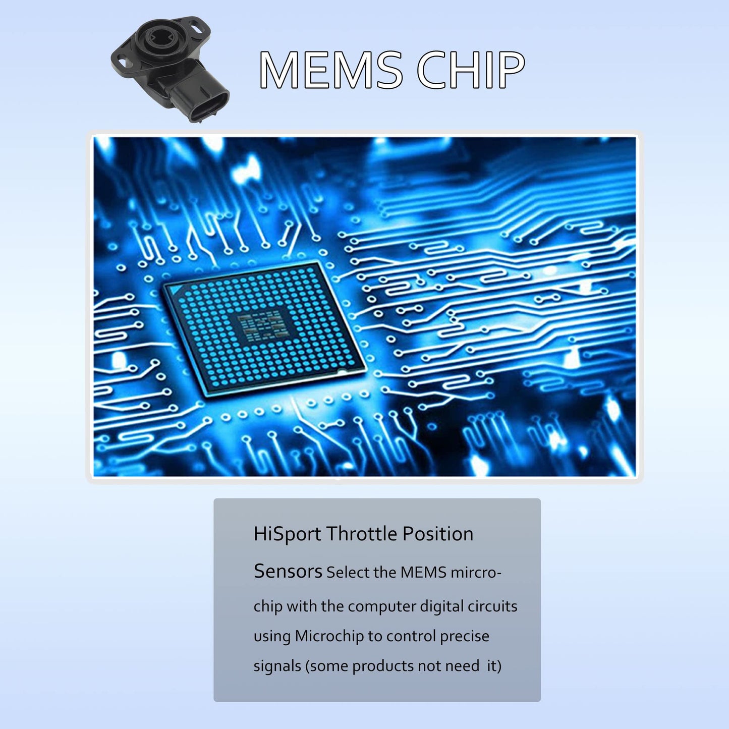 HiSport Throttle Position Sensor Compatible with Polaris Ranger 500/570,RZR 570 800,Sportsman 500/550/570 4x4 HO 2006-2016 Replace 3131705 3140173