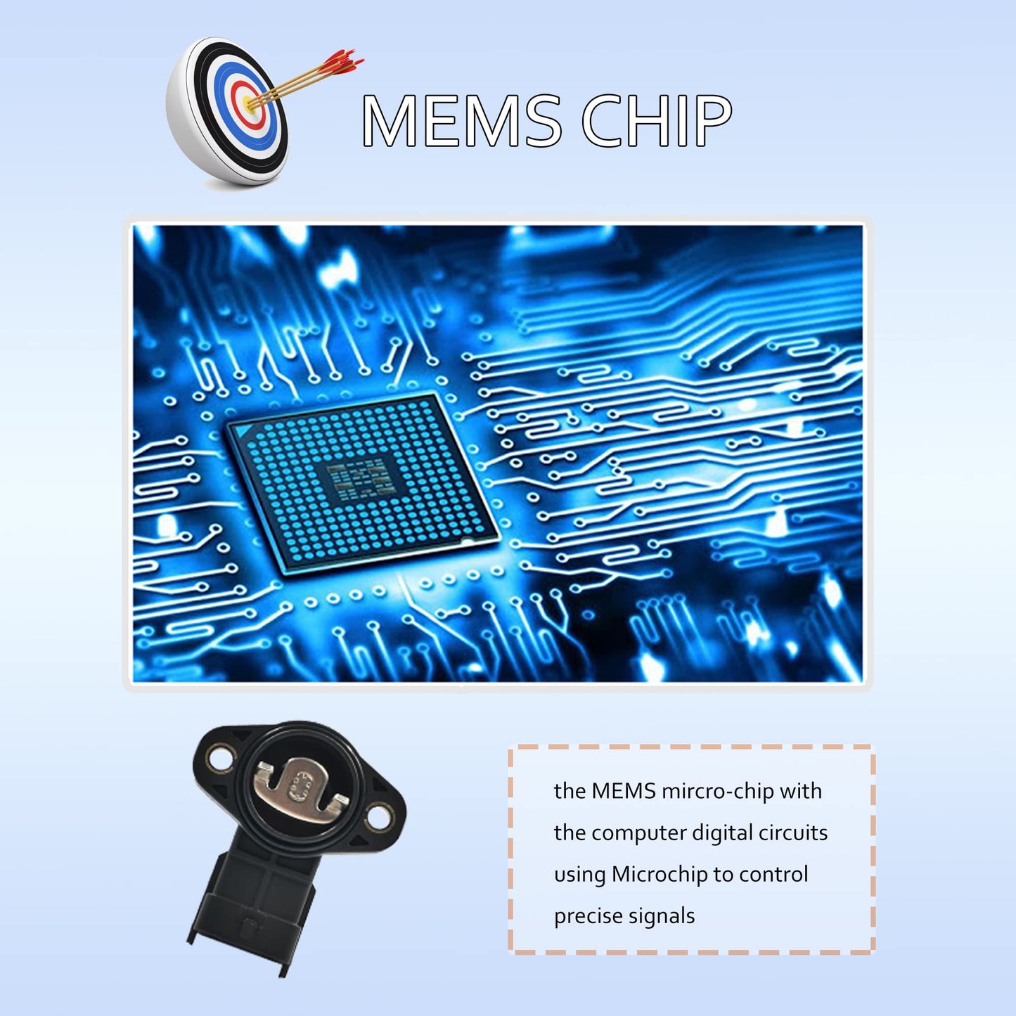 HiSport Throttle Position Sensor TPS Compatible with 2006-2011 Hyundai Accent 1.6L, 2006-2011 Kia Rio 1.6L, and 2006-2011 Kia Rio5 1.6L Replaces CNR105, 3517026900, 35170 26900, 35170-26900