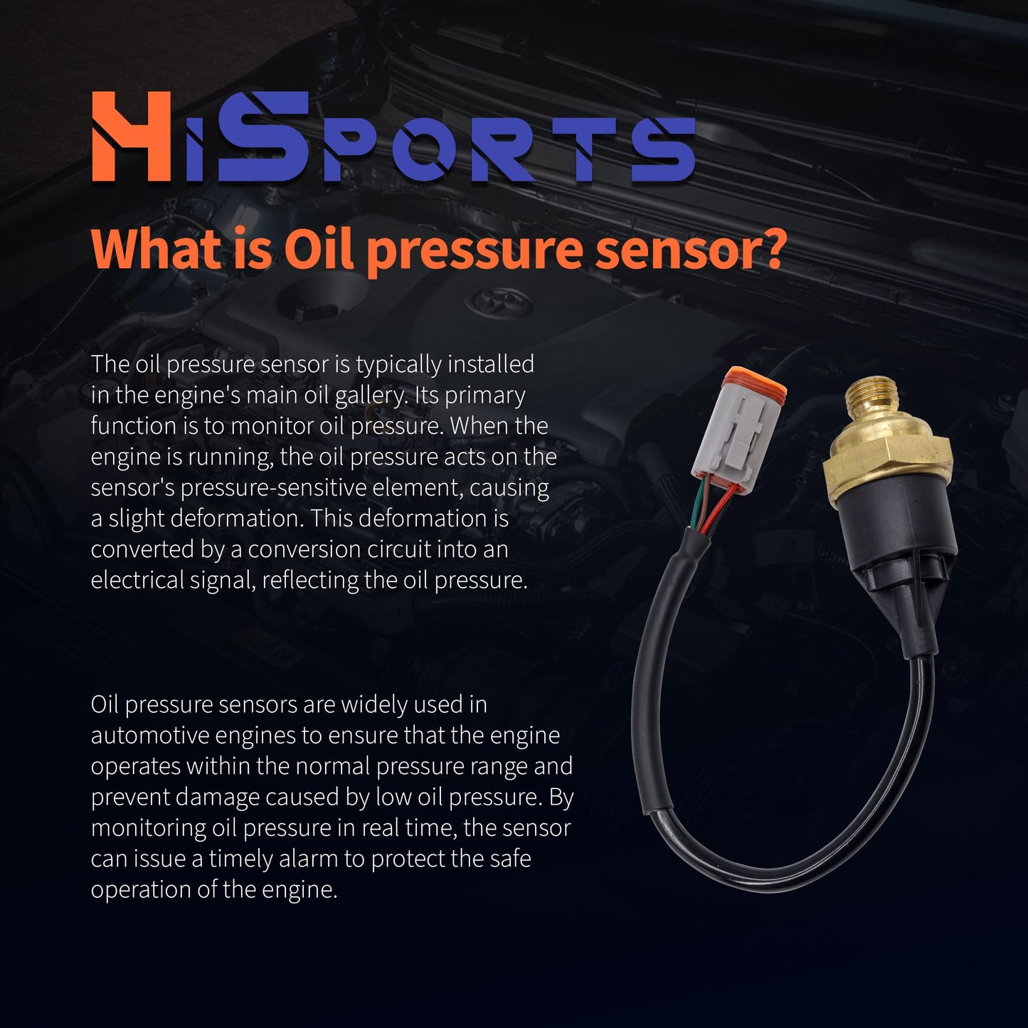 HiSport Oil Pressure Sensor Switch 1452862 Compatible with Volvo Scania 4-Series 114 124 DSC14 Truck 4PCS