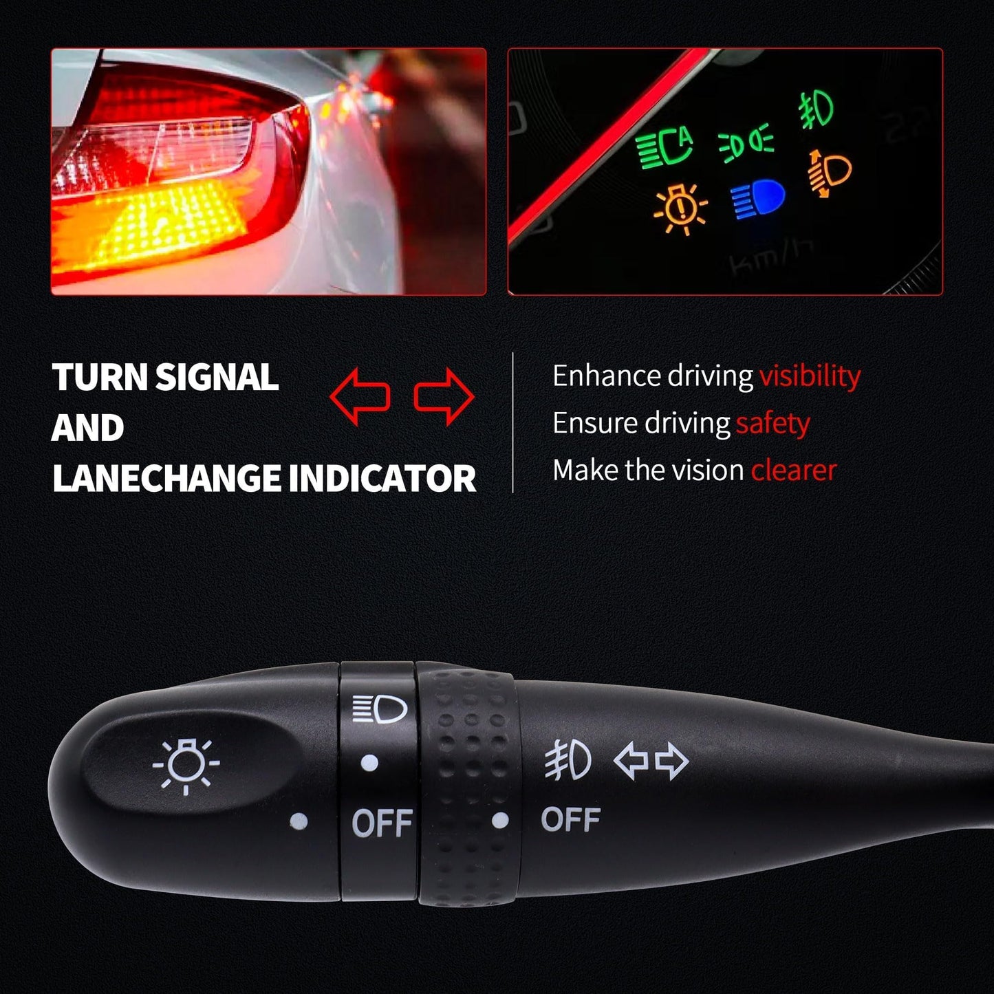 HiSport 84140-02200 Turn Signal Light Switch Column Multifunction Switch Assembly Compatible with Pontiac Vibe 2003-2008 Toyota Corolla 2003-2008 Matrix 2003-2008 Replace 88969650