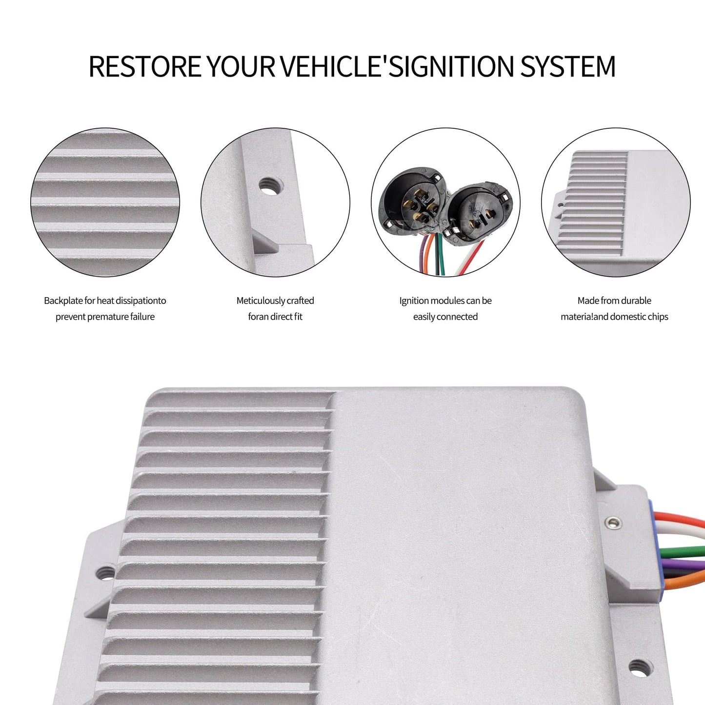 HiSport E8PF12A199AA Ignition Control Module ICM Compatible with American Motors AMX Concord Eagle,Ford E-100 E-150 E-250 E-350,Jeep Cherokee CJ5 CJ7,Lincoln Continental,Mercury Bobcat,VAM Gremlin