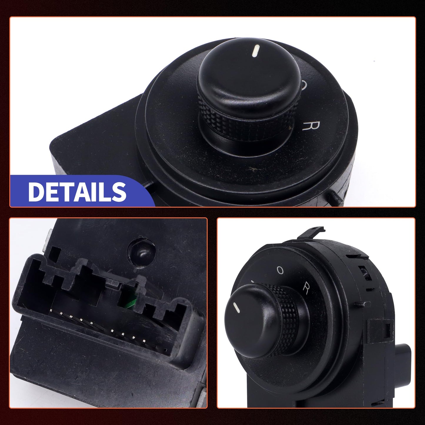 HiSport Driver Side Mirror Control Switch - Compatible with Chevy 2016 2017 2018 2019 2020 2021 2022 Spark 2012 2013 2014 2015 2016 2017 2018 2019 2020 Sonic - Replace 95328440