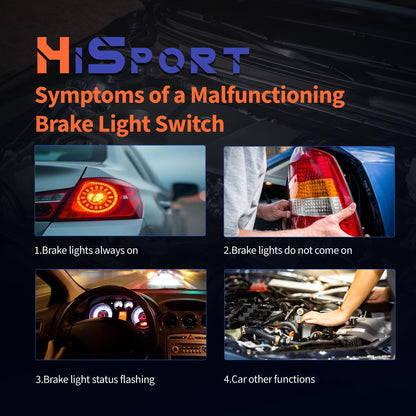 HiSport Brake Light Switch 25320-JN00A Compatible with Infiniti Ex35 Ex37 FX35 FX45 FX50 G25 G35 G37 M35 Q40 Replacement for Nissan 350z Altima Nv1500 Pathfinder Rogue Titan Versa Frontier Xterra