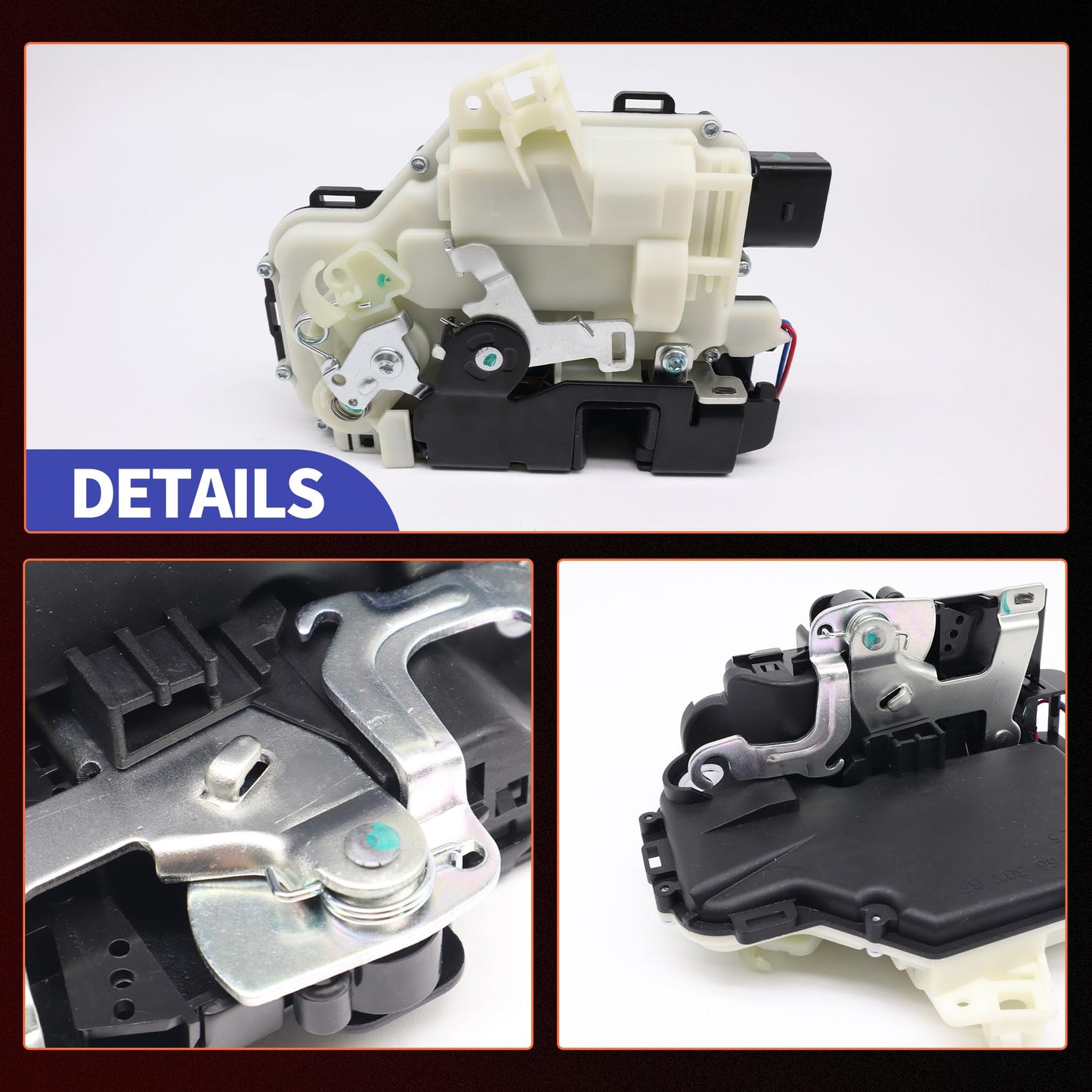 HiSport Door Lock Latch Actuator Front Left Driver Side Compatible with Volkswagen VW Beetle Golf GTI Jetta Passat Rabbit Replace 3B1837015A