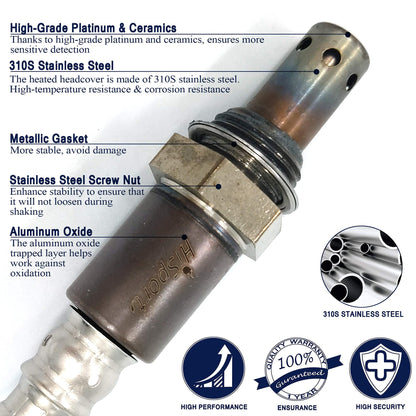HiSport Oxygen Sensor Compatible with Toyota Tundra Tacoma Sequoia Land Cruiser FJ Cruiser 4Runner, Lexus LX470 LS600H LS460 IS350 IS250 GX470 GS450H 2007-2011 GS350 2007-2008 Replacement for 234-9051
