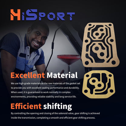 HiSport Transmission Linear Solenoid Gasket with O-Rings Seal Kit - Compatible with Acura RSX TSX Honda Accord CR-V Element Replaces 28260PRP014 28250PRP013 28262PRP000