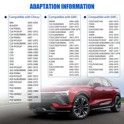 HiSport 1116683 Ignition Lock Cylinder Starter Switch in Dash with 2 Keys Compatible with Chevy GMC 1967-1979 Replace LS105,US84,1125,LS411