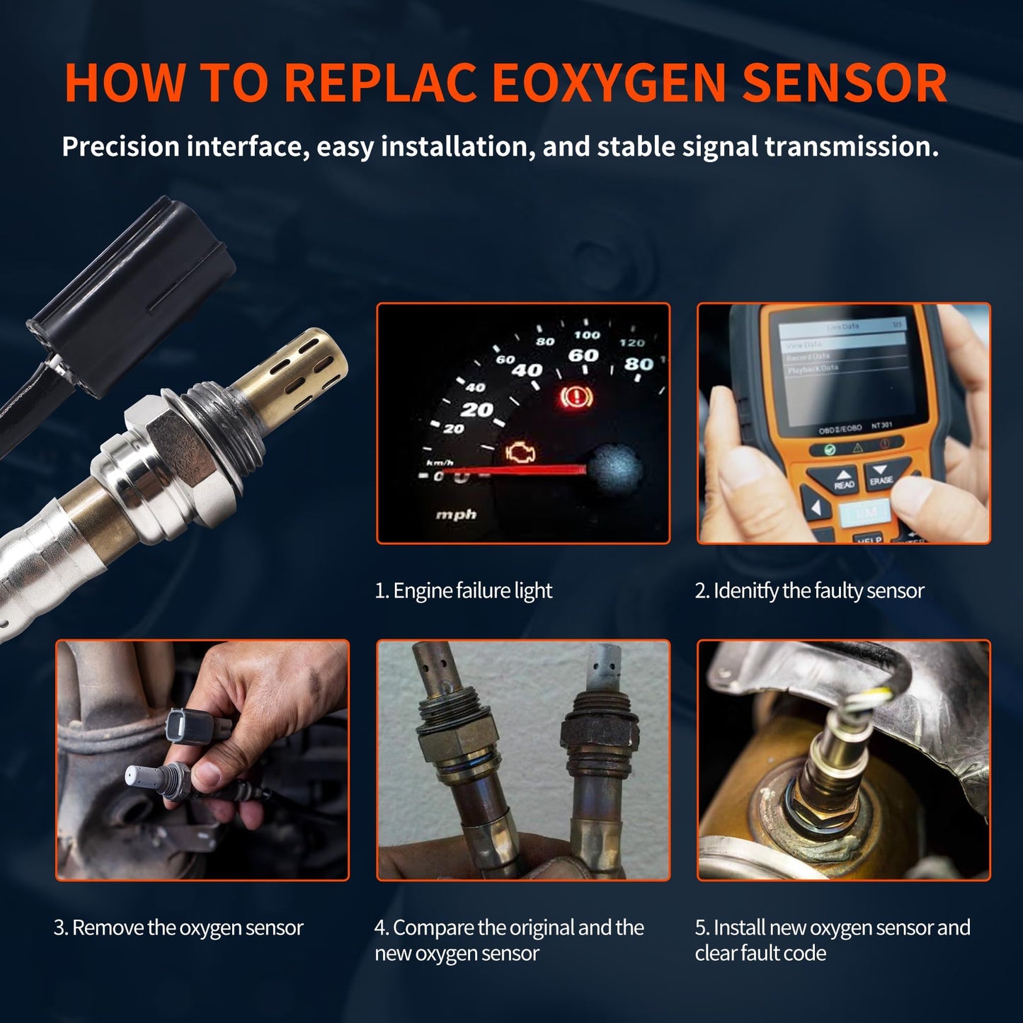 HiSport 25024771 O2 Oxygen Sensor Compatible with Infiniti QX56 2011-2013 QX80 2014-2016, Nissan Altima 2007-2013 GT-R 2009-2024 Maxima 2009-2014 Murano 2009-2011 NV2500 2012-2017 NV3500 Quest Urvan