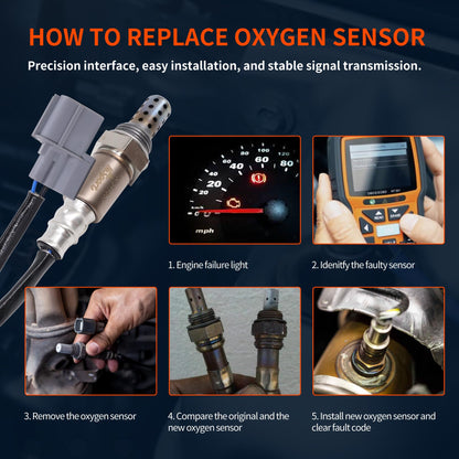HiSport O2 Oxygen Sensor - Compatible with Acura MDX RL TL Honda Accord Odyssey Pilot Replaces 234-4368 36542RDJA01 36542RKB004