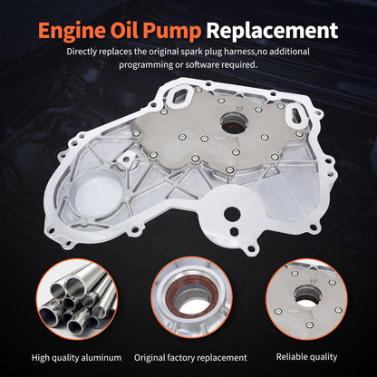 HiSport M349 Engine Oil Pump Compatible with Buick Chevrolet Pontiac Saturn 2.0L 2.2L 2.4L 2000-2017 DOHC Replace OP314 TCS46041 JV5068 12582069 12584621