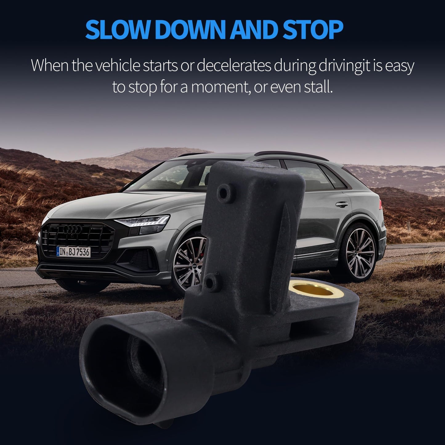 HiSport XR822753 ABS Wheel Speed Sensor Compatible with Jaguar S-Type 2003-2008, Super V8 2005-2009, Vanden plas, XJ8, XJR 2004-2009, XK 2007-2009, XK8 2003-2006, XKR 2003-2009 Replace ALS524