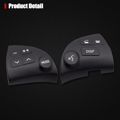 HiSport Steering Wheel Volume Control Switch Button Left and Right - Compatible with Lexus ES350 2006 2007 2008 2009 2010 2011 2012 Replaces 84250-33190-C0