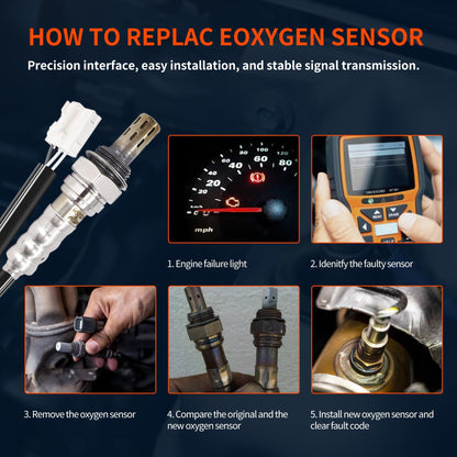 HiSport 250-24838 4-Wire Downstream Oxygen Sensor - Heated O2 Sensor 675mm Length Compatible with Toyota RAV4 2004, 2005 2.4L L4 2AZ-FE