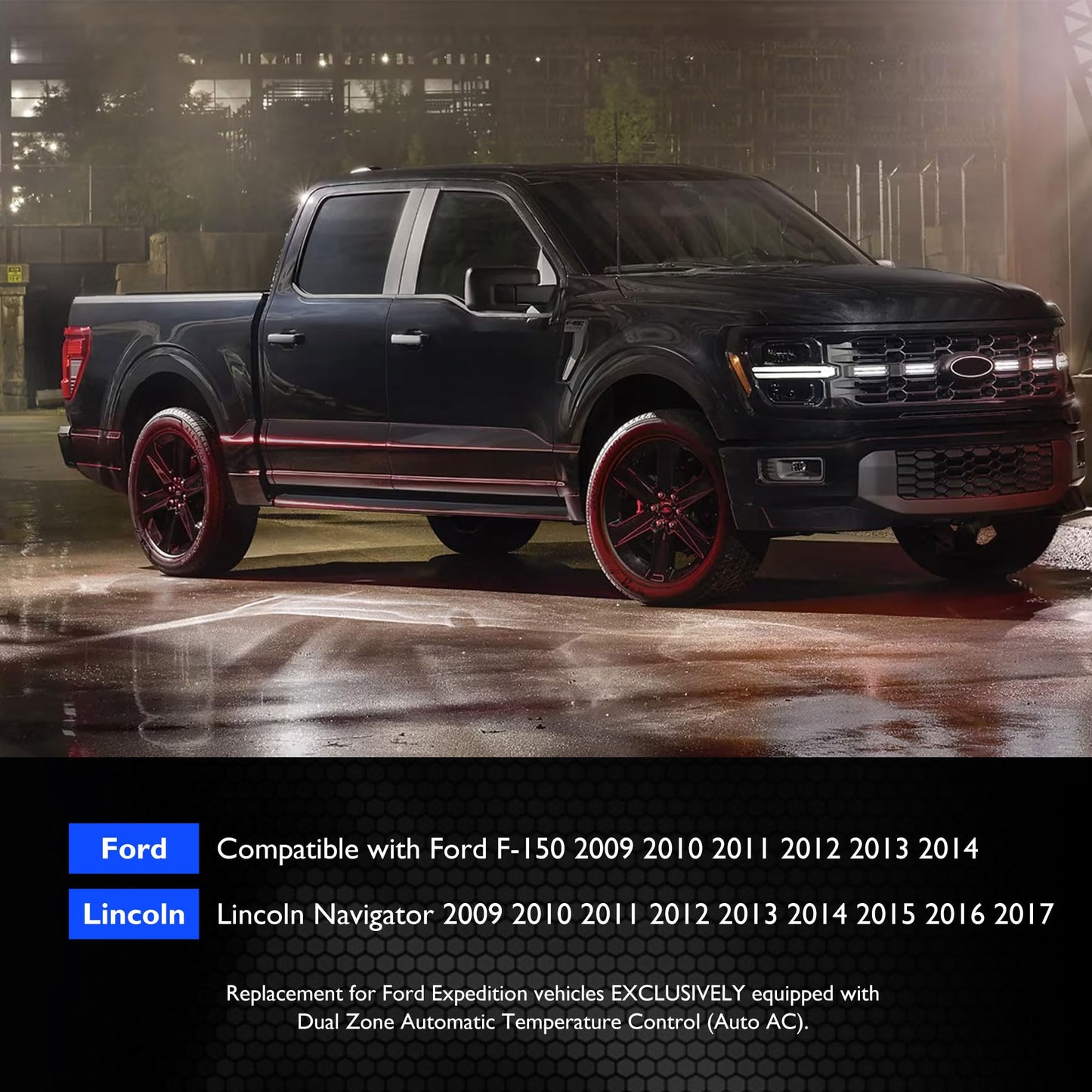 HiSport HVAC Blower Motor Control Module Resistor YH-1829 BL3Z-19E624-A Compatible with Ford F150 2009-2014, Expedition 2009-2014, Replacement for Lincoln Navigator 2009-2017 Auto Temp Control