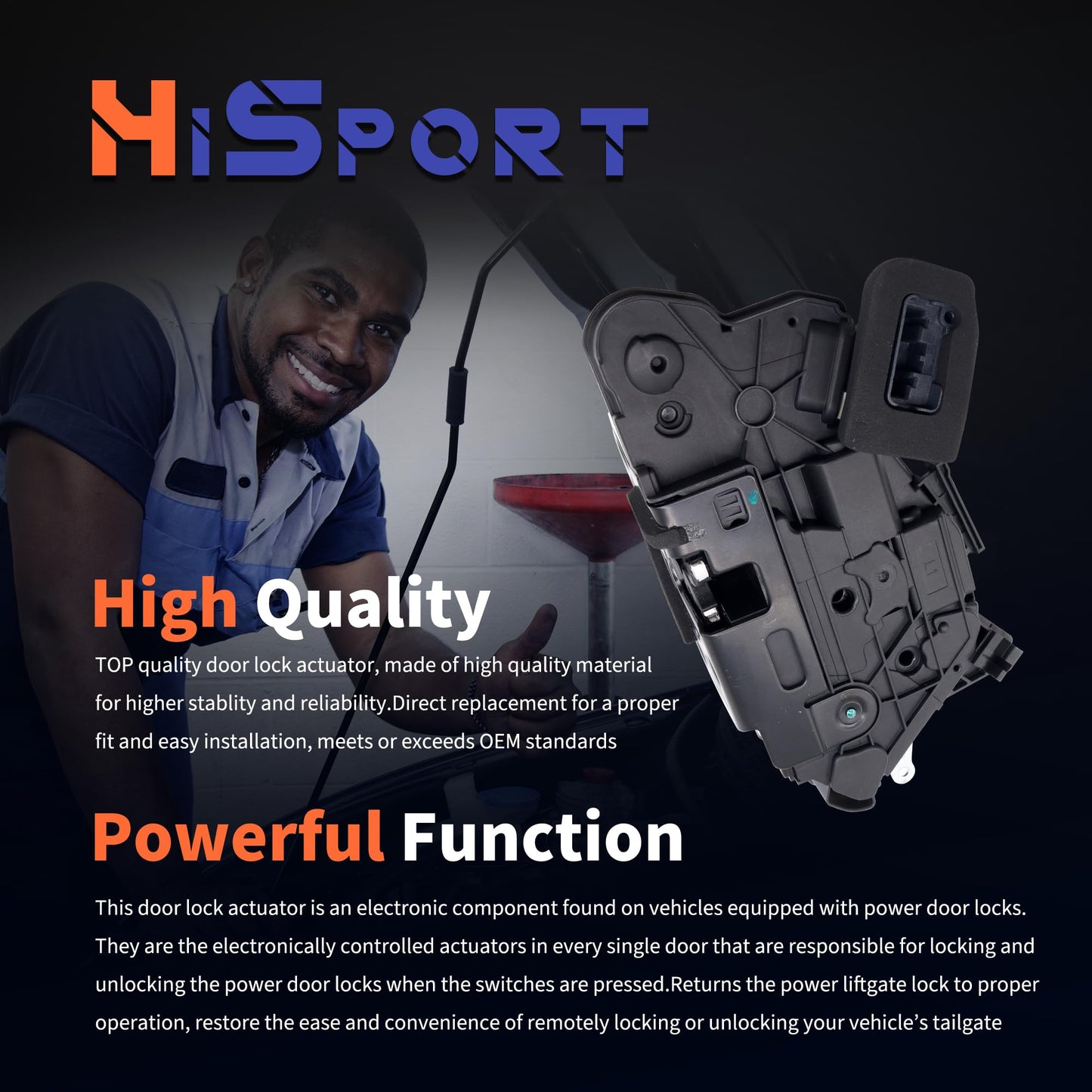 HiSport Front Left Door Lock Actuator Motor 5K1837015E 6RD837015A Power Door Latch Compatible with VW Beetle GTI Golf Jetta Passat