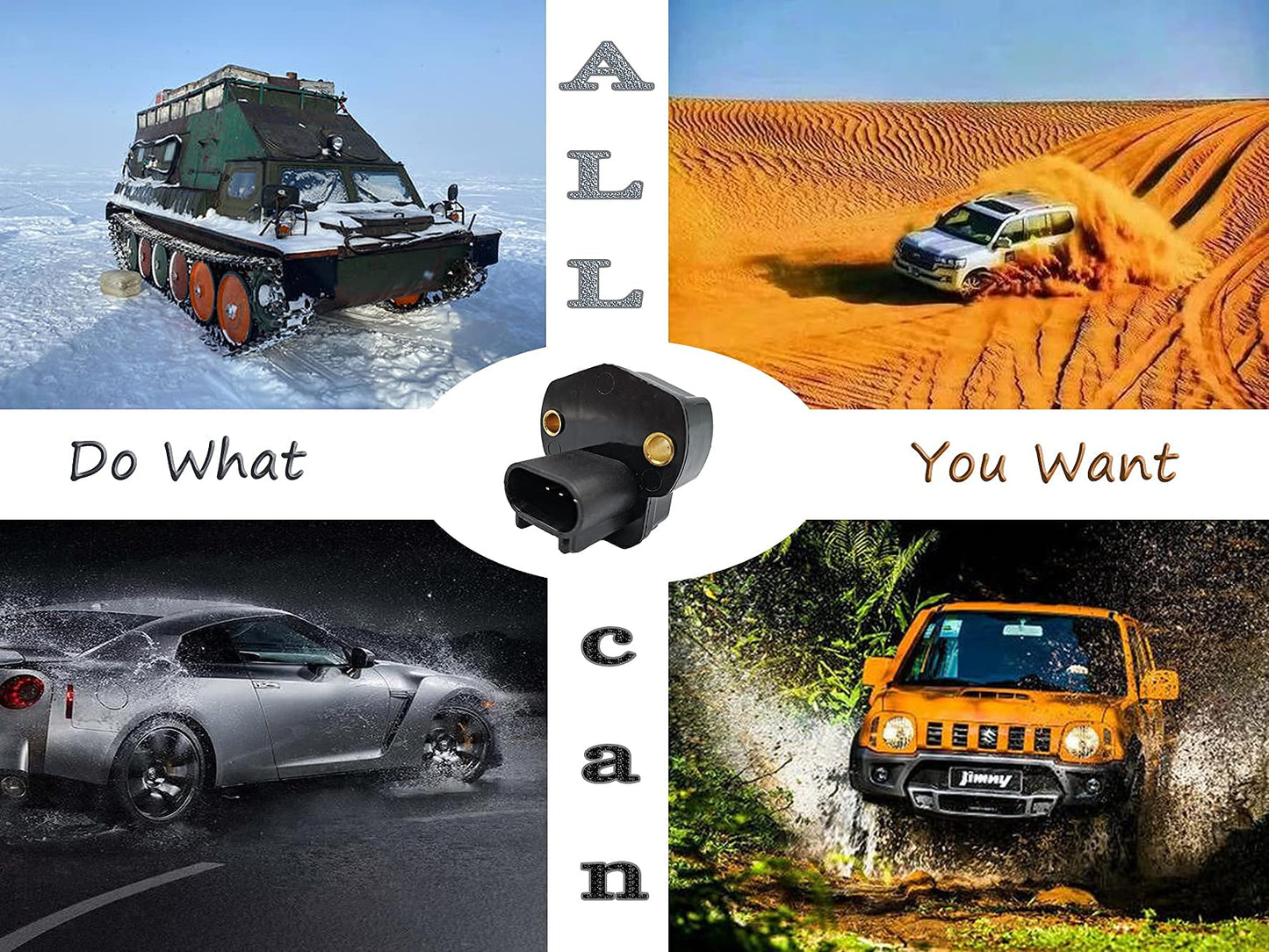 Throttle Position Sensor(TPS) 4874371AD - Compatible with Dodge Ram Pickup Durango Jeep Liberty Commander Wrangler Replace 5019411AB TH415 TH266 5019411AA 5086203AA