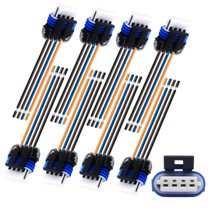 HiSport Set 8 Ignition Coil Connector Wiring Pigtail Harness Compatible with GM LS2 LS7 D581 D585 LS2 LS7 LQ4 5.3 6.0 8.1 Truck