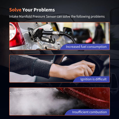 HiSport Difference Intake Air Pressure Sensor - Compatible with Audi A3 A5 A6 A6 Quattro Q3 TT Compatible with Volkswagen Beetle Golf Jetta Passat - Replace 03L906051B