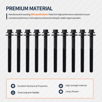 HiSport ES 72200 Engine Cylinder Head Bolt Set - Compatible with 2003-2018 Dodge Ram Chrysler Jeep 5.7L 6.1L 6.4L