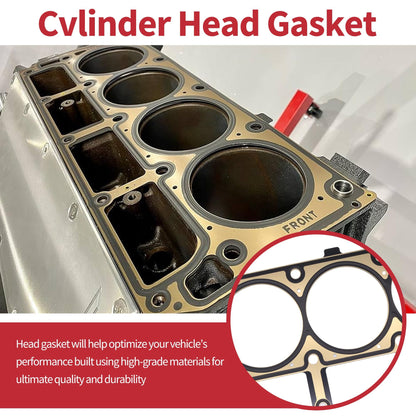 HiSport MLS Cylinder Head Gaskets - Compatible with Cadillac Escalade Chevrolet Corvette Express LCF Silverado GMC Savana Hummer Pontiac 5-Layer Steel Engine Cylinder Gasket Replace 12610046 12622033