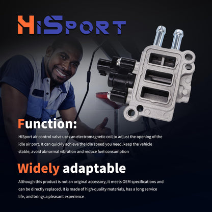 HiSport IAC Idle Air Control Valve With Gasket Compatible with Honda Accord 2.3L EX LX SE DX 1998-2002 Replace 36460PAAL21 AC271