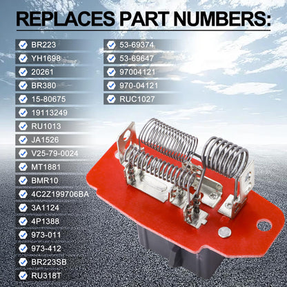 HiSport HVAC Blower Motor Resistor Replaces YH-1697 Compatible with Ford E-150 E-250 E-350 E-450 E-550 F-250 F-350 F-450 F-550 Super Duty Excursion F53 2000-2020 Replaces 4C2Z19A706AA 973404