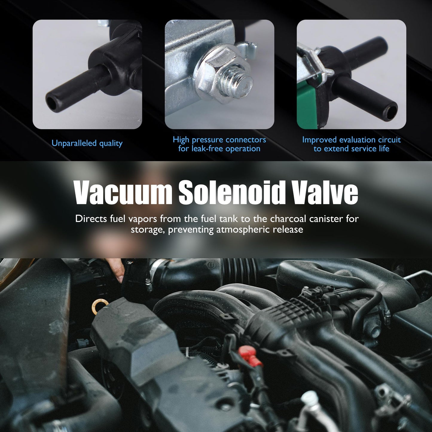 HiSport Vacuum Solenoid Valve - Compatible with Mazda 3 2004-2013 5 2012-2013 6 2009-2013 CX-7 2007-2012 - Replace K5T46588 K5T46597