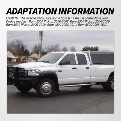 HiSport 5183271AA Overhead Console Dome Light Lens Shell Car Interior Dome Light Cover - Compatible with Dodge Ram 1500/2500/3500 Pickup Ram 4500/5500 Replaces 5183270AA