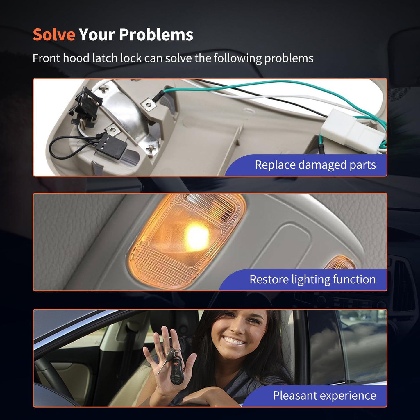 HiSport Overhead Console Dome Light - Compatible with Dodge Ram 1500 2500 3500 4500 5500 Accessories Replaces 1DK78BD1AA 1DK78TL2AA