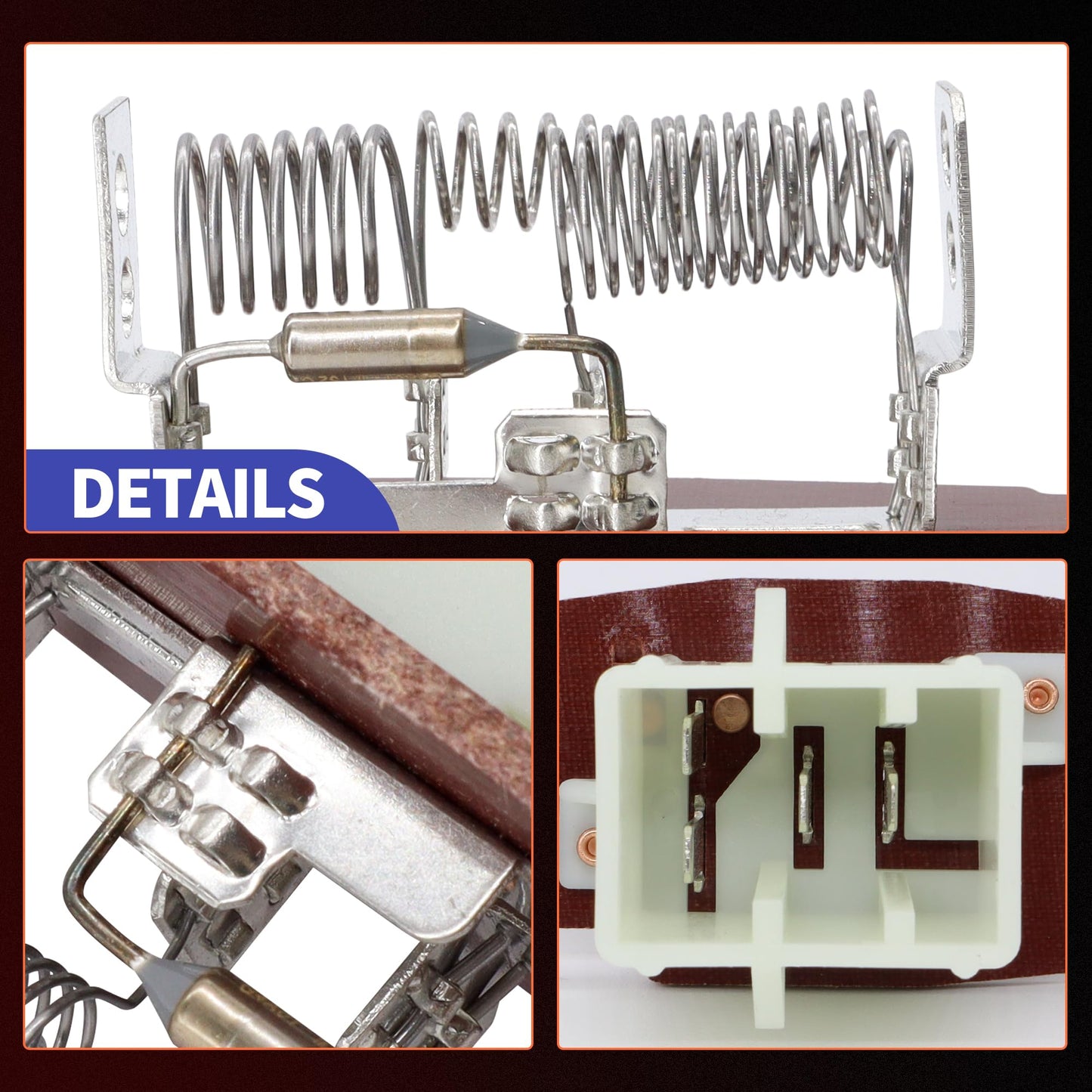 HiSport 973-013 973-404 HVAC Blower Motor Resistor Compatible with Ford E-150 E-250 E-350 E-450 E-550 F-250 F-350 F-450 F-550 Super Duty Replacement for 4C2Z19A706AA 4P1363