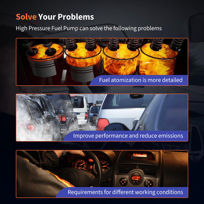 HiSport High Pressure Fuel Pump with Bolts 06H127025N 06H127025E 0261520472 Compatible with Audi A3 Q3 TT, Replacement for Volkswagen Beetle CC EOS GTI Jetta Passat 2010, Tiguan limited