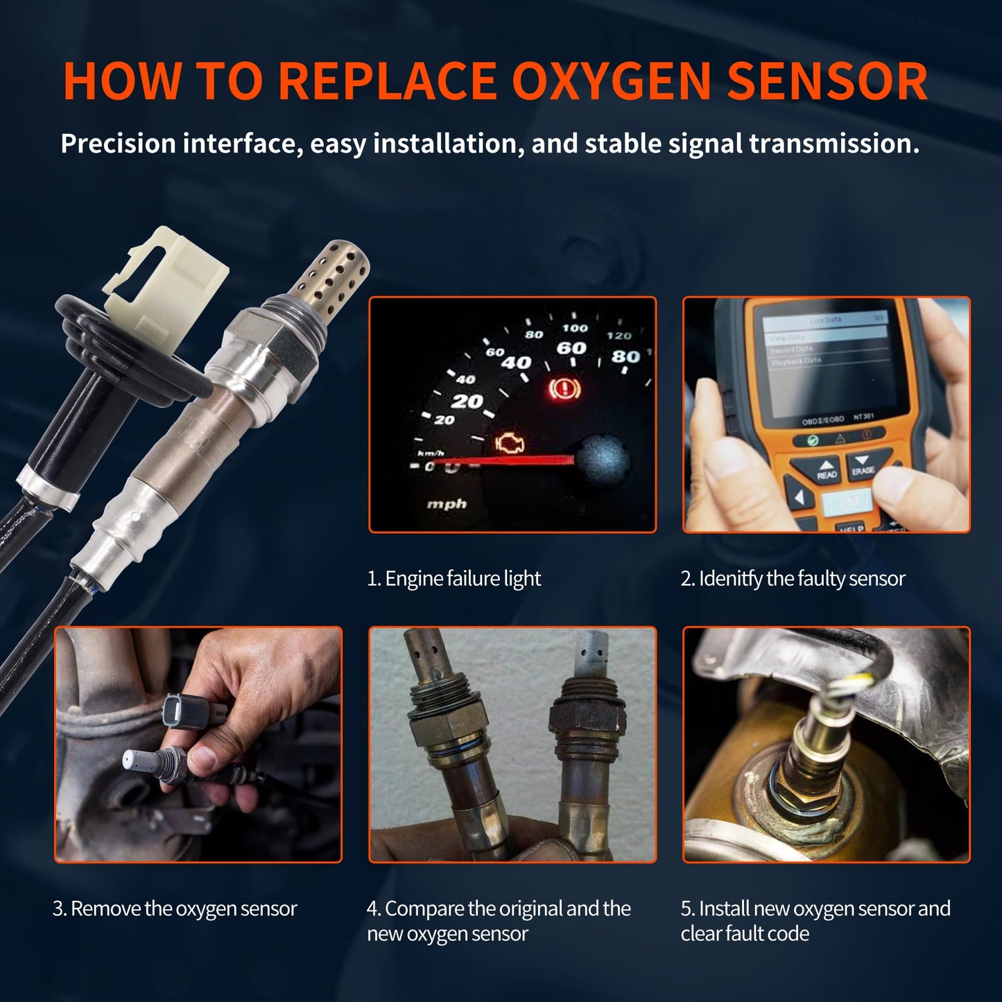 HiSport Downstream O2 Oxygen Sensor Compatible with Toyota Corolla 2003-2008 Matrix 2003-2008 Pontiac Vibe 2003-2008 1.8L L4 Replaces 234-4233