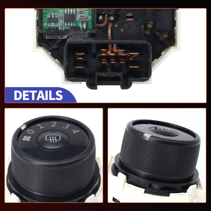 HiSport HVAC AC Blower Fan Knob Speed Control Switch Assy Compatible with Toyota Corolla Matrix Replacement for 55902-12100, 55902-02030, 55902-02070, 55902-75D358