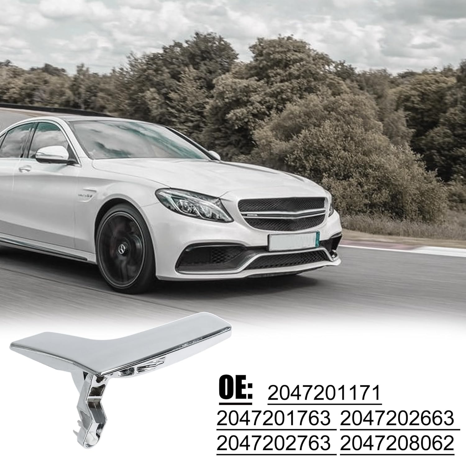 HISports Auto Innen Türgriff,Vorderer linker Innen Autotürgriff Kit 2047201763-Kompatibel mit Mercedes-Benz X204 C63 C300 C350 C280 C230 GLK250 GLK300 W204 Innen Türgriff 2047202763 2047201171