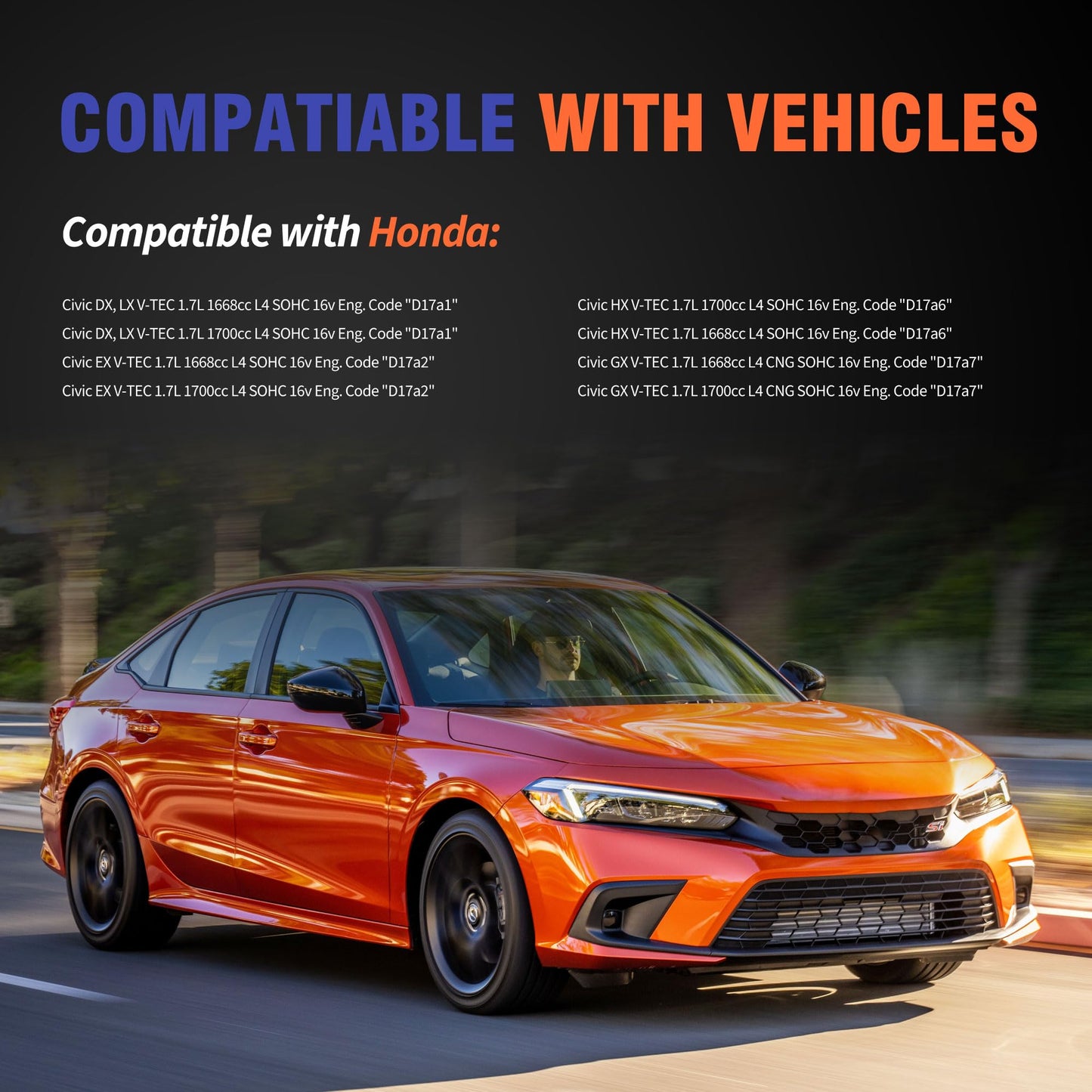 HiSport Engine Valve Cover Gasket Kit - Compatible with Honda Civic DX/LX V-TEC/EX V-TEC/HX V-TEC/GX V-TEC 1.7L 2001 2002 2003 2004 2005 - Replace VS50606R