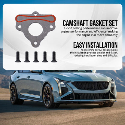 HiSport 12589016 Camshaft Retainer Plate Gasket - Compatible with Chevy III IV 4.8 5.3 5.7 6.0 6.2 LS LS1 LQ9 1997-2020 - Replace 12556437 551219