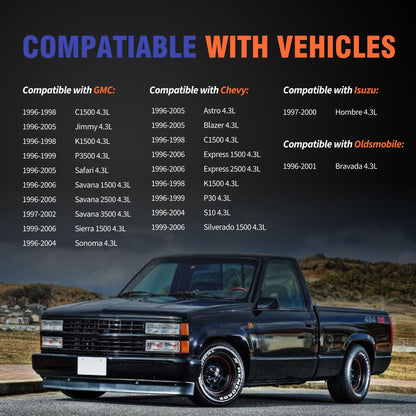 HiSport Fuel Injection Plenum Gasket Set MS95816 - Compatible with Chevy GMC Isuzu Oldsmobile Astro Blazer C1500 K1500 P30 S10 C1500 K1500 P3500 Sierra 1500 Sonoma Hombre Bravada 4.3L 1996-2006