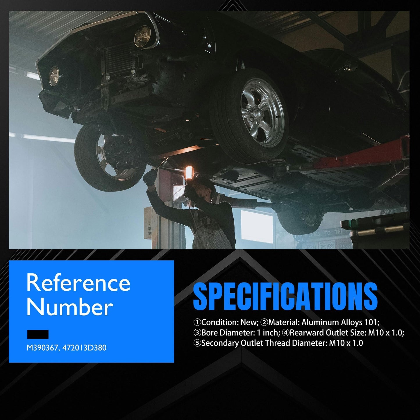 HiSport 472013D380 Brake Master Cylinder with Reservoir and Cap Compatible with Toyota 4Runner 1996 1997 1998 1999 2000, L4 2.7L/V6 3.4L Replacement Part M390367