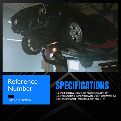 HiSport 472013D380 Brake Master Cylinder with Reservoir and Cap Compatible with Toyota 4Runner 1996 1997 1998 1999 2000, L4 2.7L/V6 3.4L Replacement Part M390367