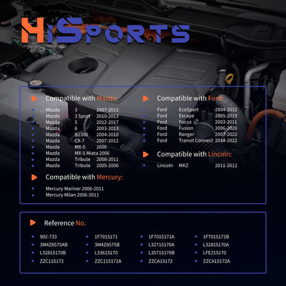 HiSport Engine Coolant Thermostat Housing Assembly - Compatible with Ford Lincoln Mazda Mercury - Replace 902-733