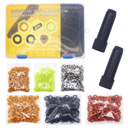 HiSport Fuel Injector Rebuild Service Repair Kits O-rings Micro Basket Filters Pintle Caps Spacers + Removal Tool,200set/box