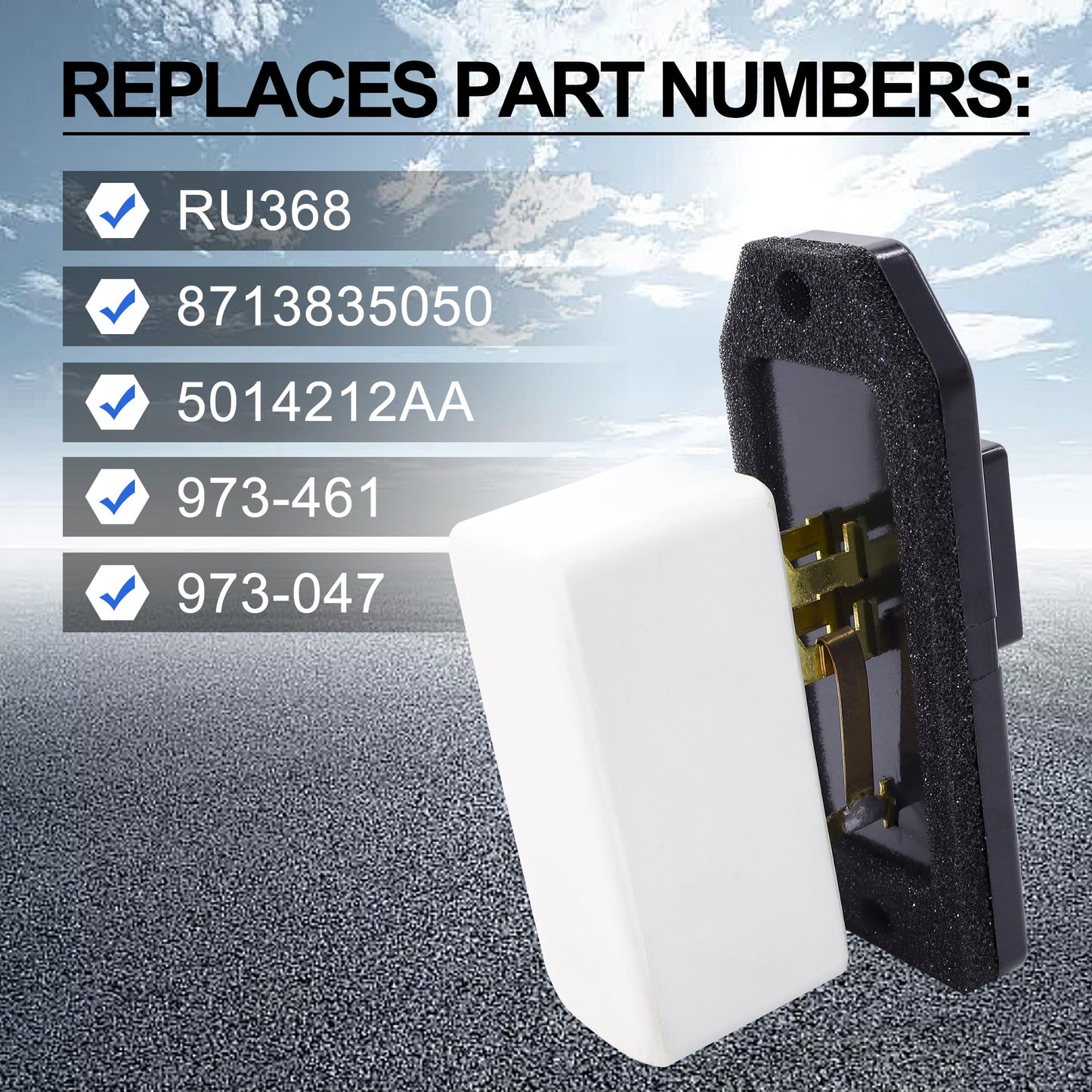 HiSport HVAC Heater Blower Motor Fan Resistor - 5014212AA 3A1103 973047 RU368 973-047 RU-368 5014212AA CR160 Compatible with Jeep Grand Cherokee 2000-2004, Compatible with Dodge Viper 2003-2010