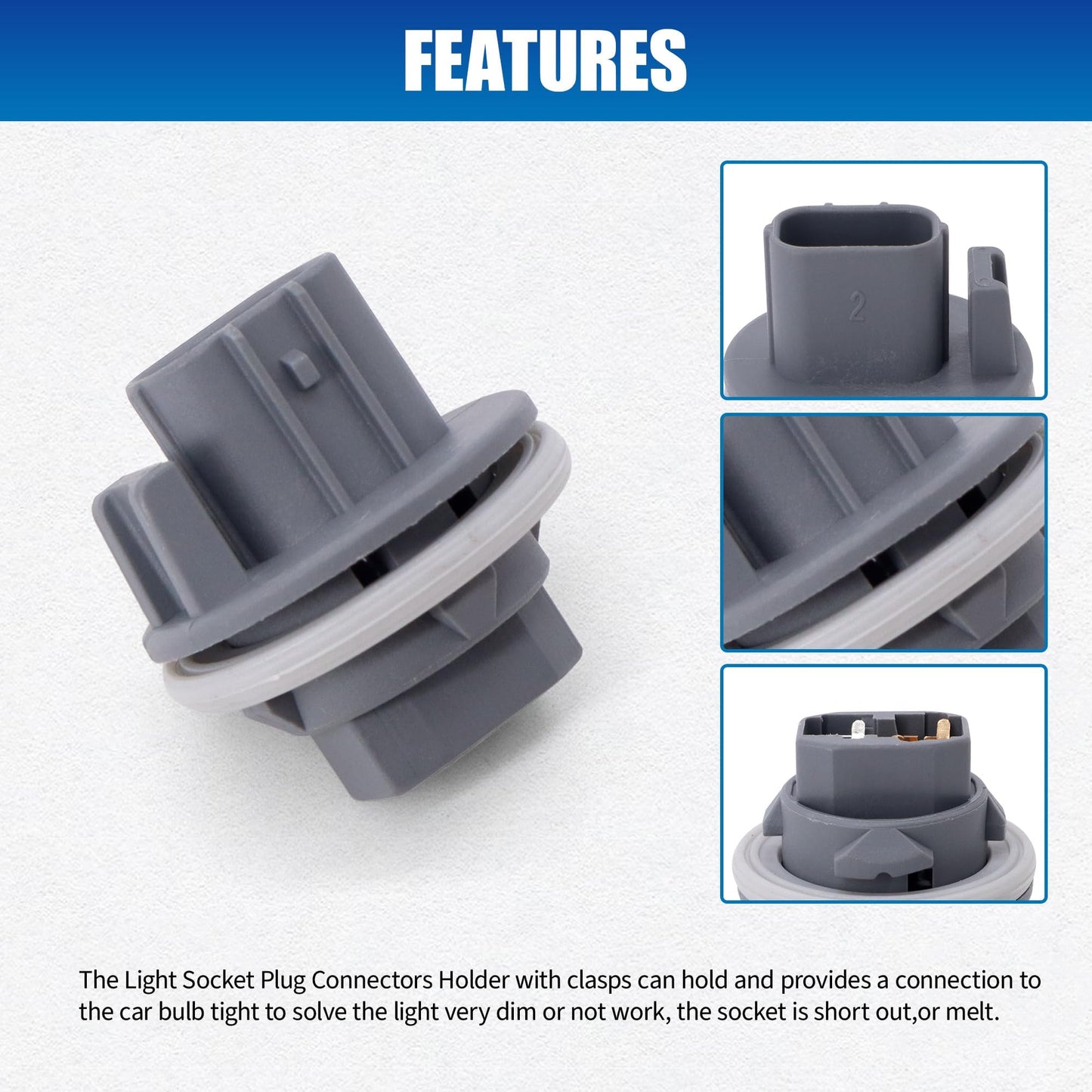 HiSport 2PCS 33302-S5A-A01 Turn Signal Light Bulb Sockets Compatible with Acura RDX TL TSX, Honda Civic 2001-2003, CR-V 2002-2004, 2012-2016, Crosstour 2010-2015, Element 2003-2008, Odyssey 2005-2010