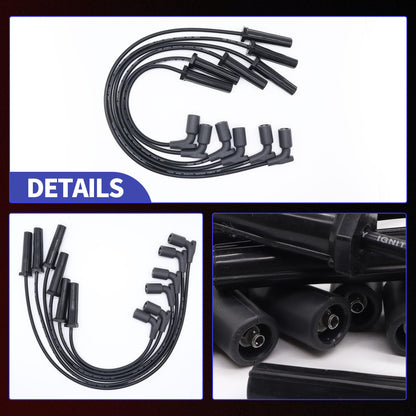 HiSport Spark Plug Wire Set 89018131 Compatible with Chevrolet Pontiac Saturn Relay Torrent Montana G6 Uplander Malibu Equinox 3.4L 3.5L,Replacement for Buick Rendezvous Terraza 2006-2007 V6 3.5L