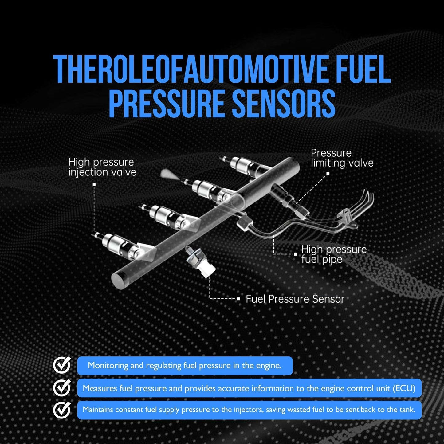 HiSport Fuel Injection Pressure Regulator - Compatible with Porsche Cayenne 3.2L 4.5L 2003 2004 2005 2006 Replacement for FP10384 PR4045