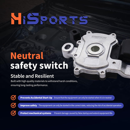 HiSport Neutral Safety Switch 42700-26500 Backup Switch Compatible with Hyundai Accent 2012-2019,Elantra 2011-2019,Elantra Coupe 2013-2014 Replaces 42700-26500, 42700-26000, 42700-26700
