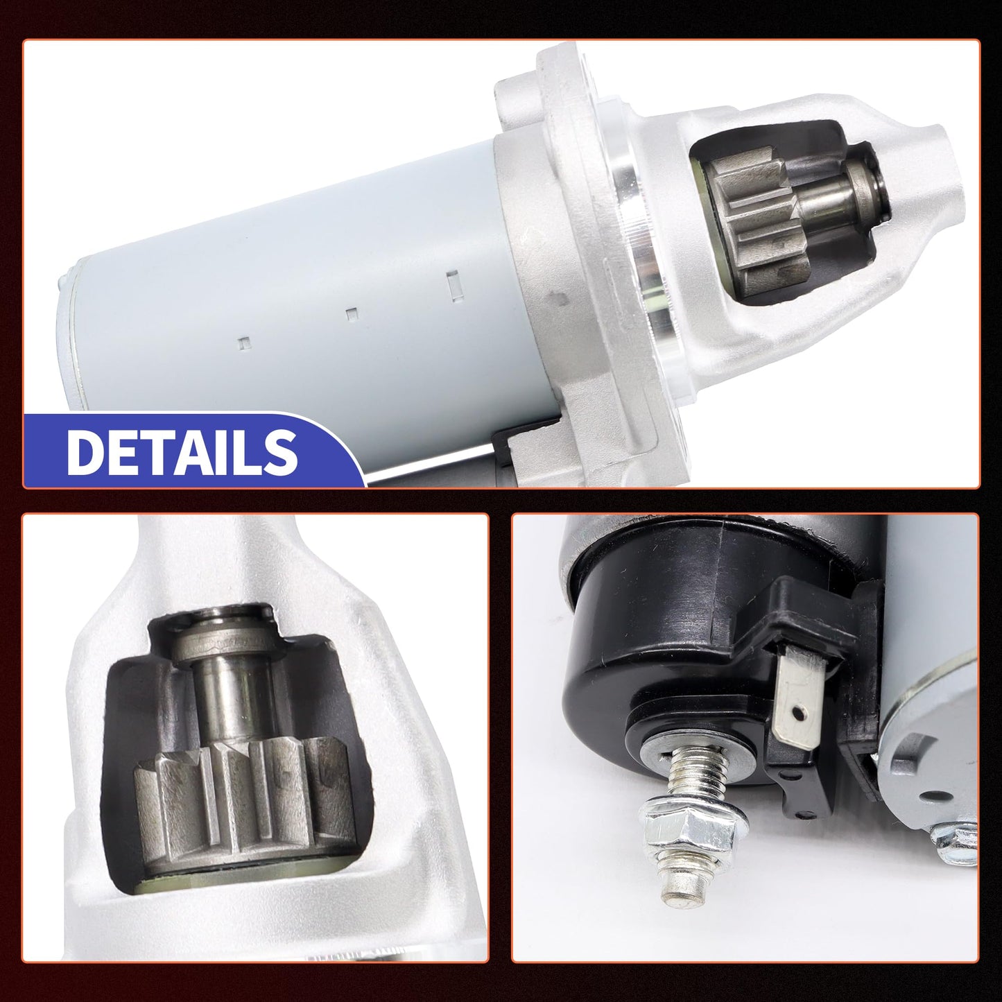 HiSport Starter Motor 19185N Compatible with Chrysler 300 2011-2016 & Dodge Challenger 2011-2016, Charger 2011-2016, Durango 2011-2015 & Jeep Grand Cherokee 2013-2015 & Ram 1500 2013-2014