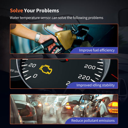 HiSport Engine Coolant Temperature Sensor - Compatible with Ford E-150 E-250 E-350 E-450 E-550 Lincoln Mark VIII Mercury Cougar Tracer Mystique Replaces 250791B020 ZZL018707 9U2Z12A648A