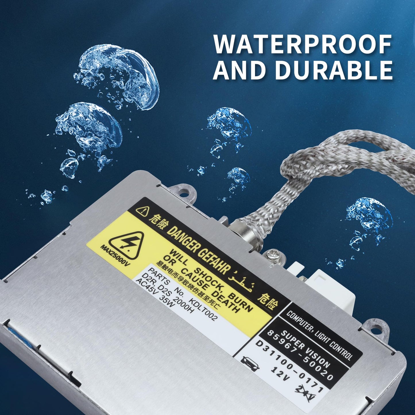 HiSport D1S D2R Xenon HID Headlight Ballast Control Module Unit KDLT002 DDLT002, 85967-30050, 85967-50020, 85967-33010 Compatible with Toyota Lexus Mazda Lincoln Porsche Land Rover