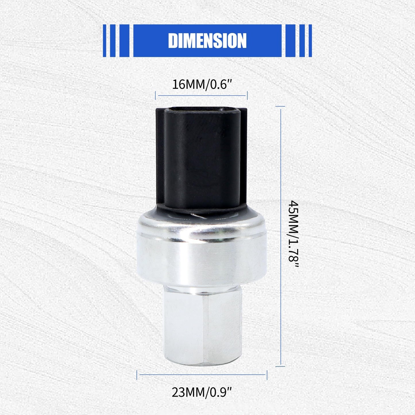 HiSport SW-10101C A/C Air Conditioner Pressure Sensor Switch Compatible with Lincoln MKT MKX MKC Aviator Continental Mark LT, Ford Edge Escape Mustang F-650 Fiesta Bronco Explorer Fusion Maverick
